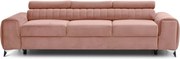 Розов кадифен разтегателен диван 261 cm Laurence – ELTAP