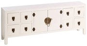 Бял нисък скрин 130x50,5 cm Oriente – Ixia