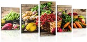 картини от 5 части – Свежи плодове и зеленчуци