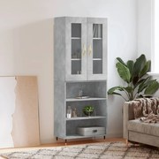Sonata H Висок шкаф, бетонно сив, 69,5x34x180 см, инженерно дърво