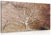 Картина на платно – Корона на дърво с абстрактен нюанс