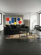 Диван Pilo двуместен-140φ 90β εκ.-Μαύρο