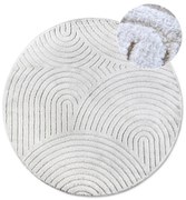 Бял кръгъл килим ø 200 cm Panglao New York White – Elle Decoration