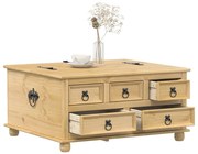 4002770 vidaXL Кутия за съхранение "Corona" 90x78x45 см борово дърво масив