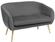 Двуместно канапе atmosphera Solaro, 124x74x76 cm - Сив