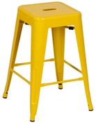 Жълти метални бар столове в комплект 2 бр. (височина на седалката 61 cm) – Ixia