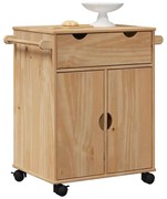 4013464 vidaXL Кухненска количка OTTA 59x45x80 см борово дърво масив