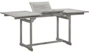316575 vidaXL Градинска трапезна маса (120-170)x80x75 cм акациево дърво масив