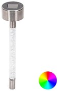 Aigostar - LED RGB соларна лампа LED/0,006W/1,2V 36,7см хром IP44