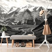 Фототапет – Планинска панорама в черно-бяло