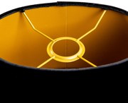 Кадифена абажура черна овална 25/16/15