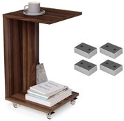 ХУГО Орех Калифорния - ПОМОЩНИК 2в1 НА КОЛЕЛА/КРАКА - МОБИЛНА ПОМОЩНА МАСА ЗА ДНЕВНА/ СПАЛНЯ/ ДЕТСКА СТАЯ