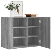 848428 vidaXL Стенен шкаф, сив сонома, 75x35x60 см, инженерно дърво
