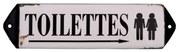 Метална табела 30,5x7 cm Toilettes – Antic Line