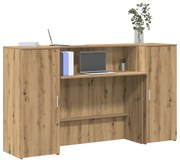 3324213 vidaXL Приемно бюро, дъб артизан, 180x50x103,5 см, инженерно дърво