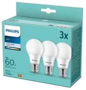 К-кт 3 бр. LED крушки Philips A60 E27/8W/230V 4000K