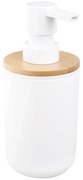 Aqualine - Дозатор за сапун SNOW 350 мм бял/бамбук