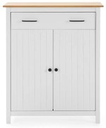 Бял висок скрин от масивен бор 90x110 cm Miranda – Marckeric