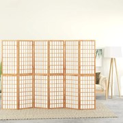 352086 vidaXL Параван за стая, 6 панела, в японски стил, 240x170 cм