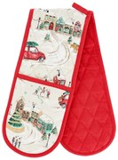 Памучена двойна кухненска ръкавица Christmas Town – Catherine Lansfield