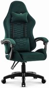 Геймърски стол HC-1000 GREEN - кадифена тъкан