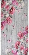 Розово-сив килим подходящ за пране 120x180 cm Blooming Roses – Vitaus