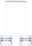 Полилей на верижка CORAL 2xE27/60W/230V бяла