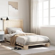 3281533 vidaXL Рамка за легло с табла, 100x200 см, борово дърво масив