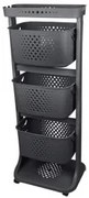 Titiz - Пластмасов стелаж на 4 етажа с колела 44x33xh112см №3 антрацит TZ-749.01