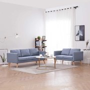 272193 vidaXL Комплект дивани, 2- и 3- местен, тапицерия от плат, светлосив