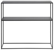 Черна метална конзолна маса 35x90 cm Pebble – Unique Furniture