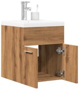 3328582 vidaXL Комплект мебели за баня от 2 части Дъб артизан инженерно дърво