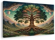 Картина на платно – Величествено дърво на живота в планината