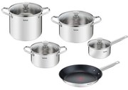Tefal - Комплект съдове за готвене COOK EAT 9 части, неръждаема стомана