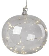 Сива висяща коледна светлинна украса ø 18 cm Lina – Markslöjd