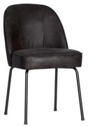 Черни кожени трапезни столове в комплект 2 бр. Vogue – WOOOD