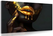 Картина на платно – Жена със златни устни