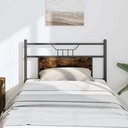 4106771 vidaXL Резервна табла за легло, опушен дъб, 90 см, инженерно дърво и стомана