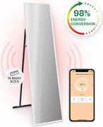 Klarstein La Palma 900 smart, Интелигентен инфрачервен отоплител, 40x160cm, 900W, Стойка за огледало