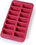 Форма за лед с капак Lekue 1009043, 23х11.8х3.2 см, 14 правоъгълни кубчета, -40 +60°C, Червен