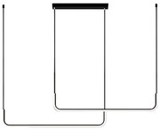 LED Пендел HORIZONT 2xLED/11W/230V черен