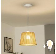 Brilagi - LED полилей на кабел CERIA BOHO 1xE27/40W/230V Ø 28 см кафяв