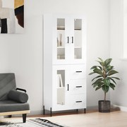 Sonata H Висок шкаф, бял, 69,5x34x180 см, инженерно дърво