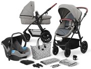 Комбинирана бебешка количка 3в1 Xmoov KINDERKRAFT - сива