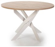 Кръгла трапезна маса с дъбов плот ø 120 cm Ther – Marckeric