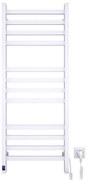 Радиатор за баня тип стълба с термостат AVANGARD 459W/230V 120,6cm IP44 бял, десен
