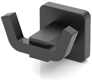 Закачалка за кърпи TEKNO TEL MG-336B , с две куки матирано с черно