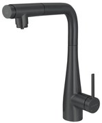 Deante BRE_N75M - Кран за мивка с издърпваща се пръскачка ERIDAN черен