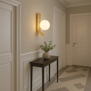 APP1759-1W Applique murale brossée or/blanc