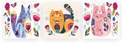 Детски картини в комплект от 3 броя 30x30 cm Cats - Wallity